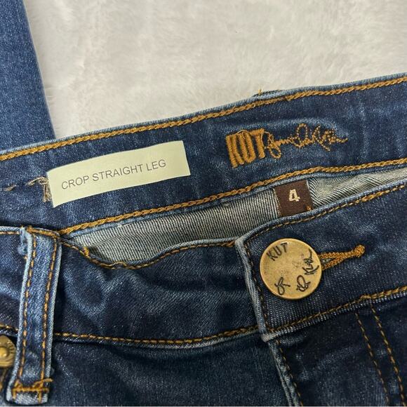 Kut from the Kloth Denim Blue Jeans Crop Straight Leg Womens Size 4 - Picture 6 of 6